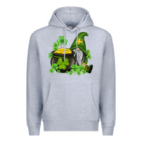 Heather Grey st patricks gnome and pot of gold Premium Hoodie - AdoDesignShop