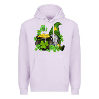 Lilac st patricks gnome and pot of gold Premium Hoodie - AdoDesignShop