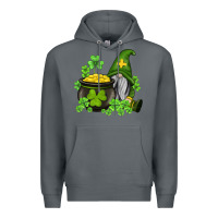 Rock st patricks gnome and pot of gold Premium Hoodie - AdoDesignShop