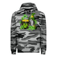 Slate Camo st patricks gnome and pot of gold Premium Hoodie - AdoDesignShop