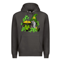 Smoke st patricks gnome and pot of gold Premium Hoodie - AdoDesignShop