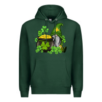 Sports Green st patricks gnome and pot of gold Premium Hoodie - AdoDesignShop
