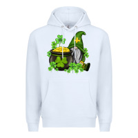 White st patricks gnome and pot of gold Premium Hoodie - AdoDesignShop