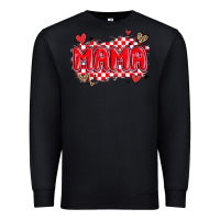 Black valentine mama Premium Sweatshirt - MaliasSmallBusiness