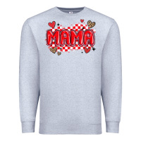Heather Grey valentine mama Premium Sweatshirt - MaliasSmallBusiness