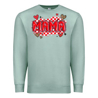 Seafoam valentine mama Premium Sweatshirt - MaliasSmallBusiness