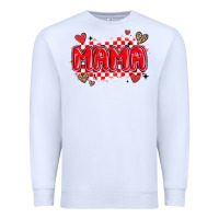 White valentine mama Premium Sweatshirt - MaliasSmallBusiness