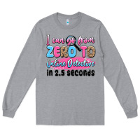 Heather Grey i can go from zero to online detective in 2.5 seco Long Sleeve Tee - JahusDesignShop