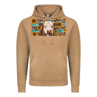 Vintage Camel Heifer With Sunflower And Serape Vintage Hoodie - RanaPortraitStore