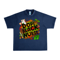 Navy Dope black Nurse juneteenth Urban Heavy Tee - Zillion Design Studio