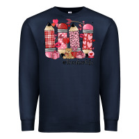 Navy valentines day teacher life Premium Sweatshirt - MaliasSmallBusiness