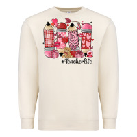 Sandshell valentines day teacher life Premium Sweatshirt - MaliasSmallBusiness