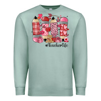 Seafoam valentines day teacher life Premium Sweatshirt - MaliasSmallBusiness