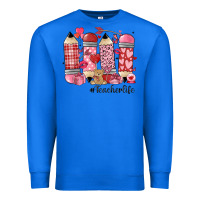 True Royal valentines day teacher life Premium Sweatshirt - MaliasSmallBusiness
