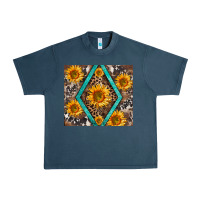 Midnight Navy sunflower tumbler Urban Heavy Tee - BarkalooDesign