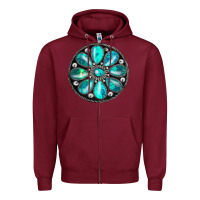 Burgundy gemstone Zipper Hoodie - JahusDesignShop