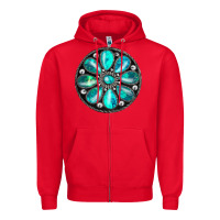 Red gemstone Zipper Hoodie - JahusDesignShop