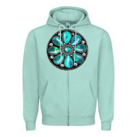 Seafoam gemstone Zipper Hoodie - JahusDesignShop