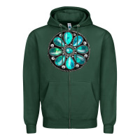 Sports Green gemstone Zipper Hoodie - JahusDesignShop