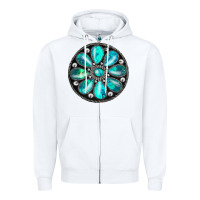 White gemstone Zipper Hoodie - JahusDesignShop
