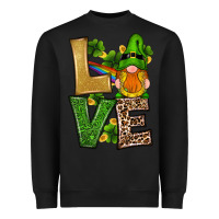 Black st patricks day gnomes shamrock love Heavyweight Sweatshirt - RanaPortraitStore