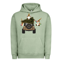 Pigment Oil Green Gnomes Truck Car  Christmas Urban Hoodie - Bettercallsaul