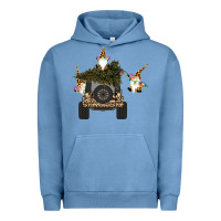 Pigment Pebble Blue Gnomes Truck Car  Christmas Urban Hoodie - Bettercallsaul