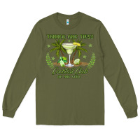 Army Green tanned and tipsy cocktail club sip and chill Long Sleeve Tee - JahusDesignShop