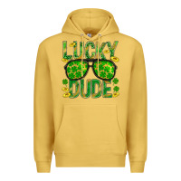 Antique Gold Lucky Dude St Patricks Premium Hoodie - BundleAndBundleShop