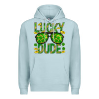 Blue Mist Lucky Dude St Patricks Premium Hoodie - BundleAndBundleShop
