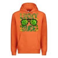 Carrot Lucky Dude St Patricks Premium Hoodie - BundleAndBundleShop
