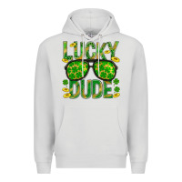 Dove Grey Lucky Dude St Patricks Premium Hoodie - BundleAndBundleShop