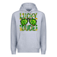 Heather Grey Lucky Dude St Patricks Premium Hoodie - BundleAndBundleShop
