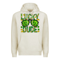 Oatmeal Heather Lucky Dude St Patricks Premium Hoodie - BundleAndBundleShop