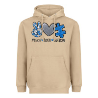 Mushroom peace love autism Heavyweight Hoodie - MaliasSmallBusiness
