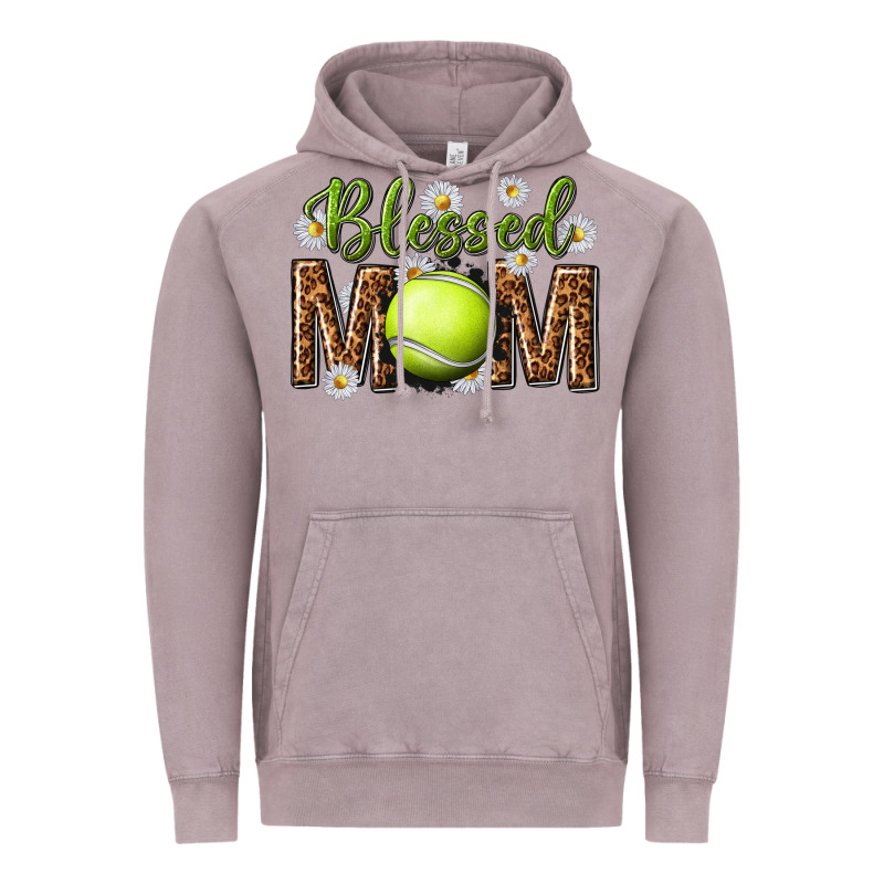 Blessed Mom With Tennis And Daisy Vintage Hoodie by texasbilliewilder | Teevron
