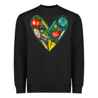 Black teacher  heart Heavyweight Sweatshirt - texasbilliewilder