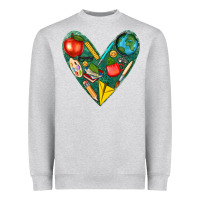 Heather Grey teacher  heart Heavyweight Sweatshirt - texasbilliewilder