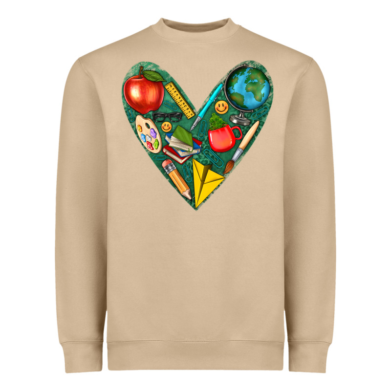 Teacher  Heart Heavyweight Sweatshirt by texasbilliewilder | Teevron