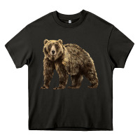 Asphalt Brown Bear Heavy Core Tee - LillyAllenDesigns