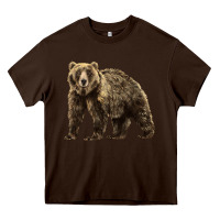 Chocolate Brown Brown Bear Heavy Core Tee - LillyAllenDesigns