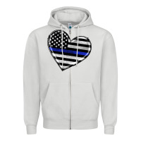 Dove Grey american thin blue line flag Zipper Hoodie - Artiststas