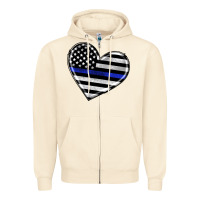 Sandshell american thin blue line flag Zipper Hoodie - Artiststas