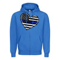 True Royal american thin blue line flag Zipper Hoodie - Artiststas