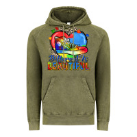 Vintage Olive different is beautiful Vintage Hoodie - Zillion Design Studio