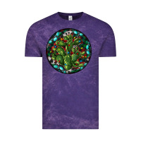 Cloud Purple Christmas Santa Claus round Vintage Tee - RanaPortraitStore