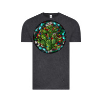 Vintage Black Christmas Santa Claus round Vintage Tee - RanaPortraitStore