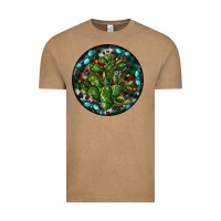 Vintage Coffee Christmas Santa Claus round Vintage Tee - RanaPortraitStore