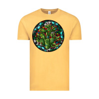 Vintage Mustard Christmas Santa Claus round Vintage Tee - RanaPortraitStore