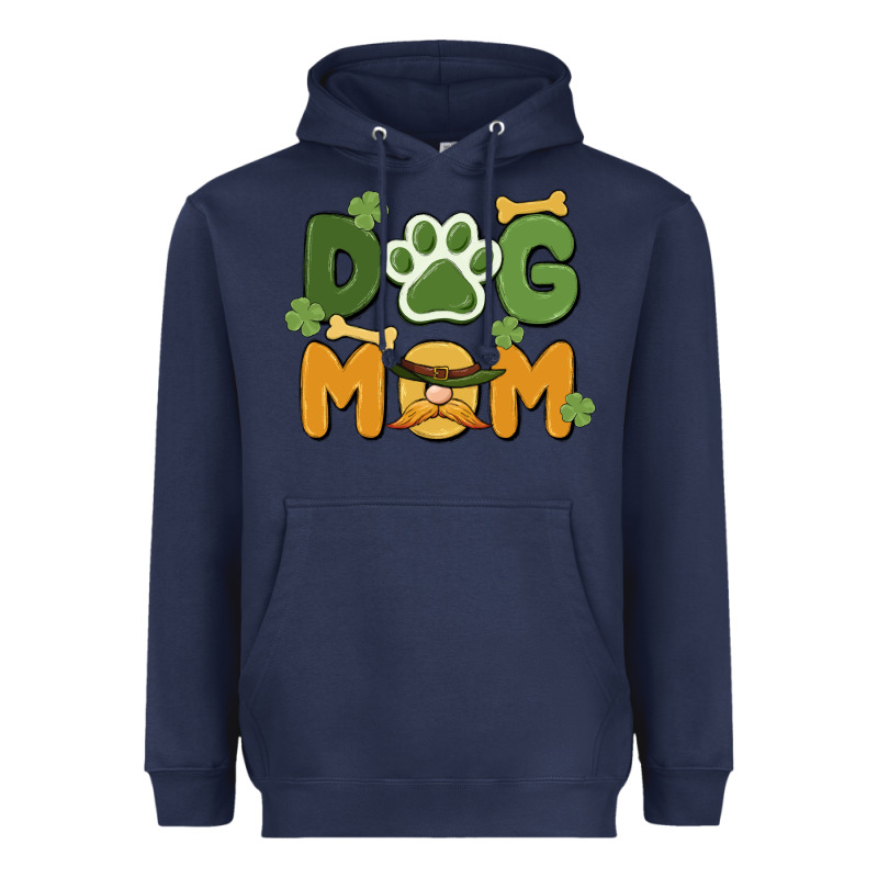 St. Patricks Day Dog Mom Heavyweight Hoodie by MaliasSmallBusiness | Teevron